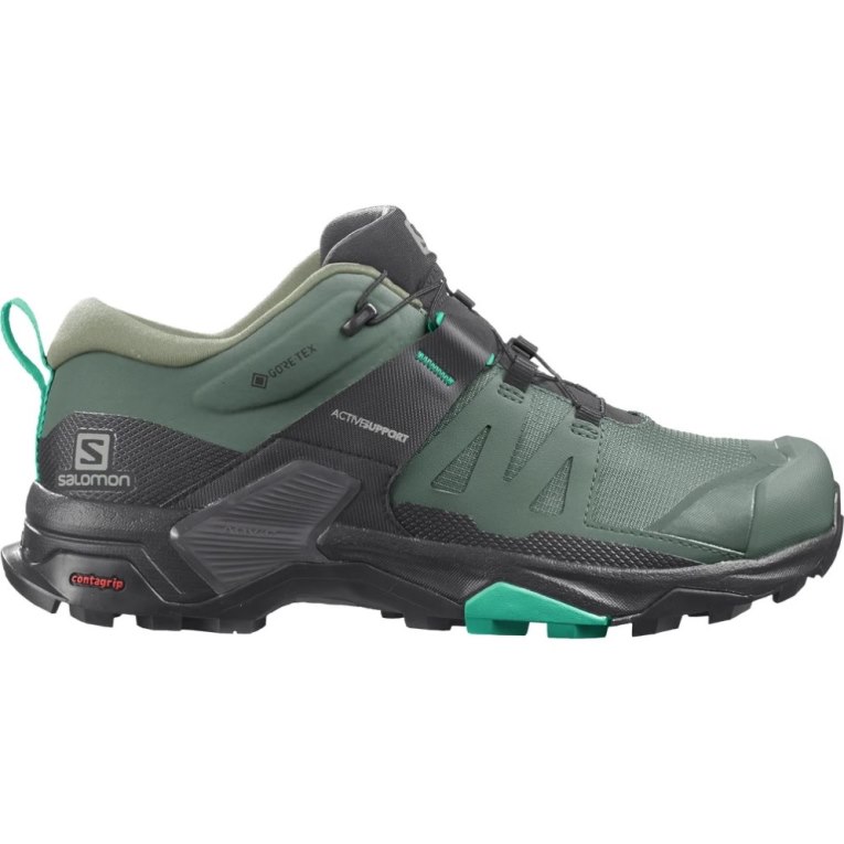 Tênis De Caminhada Salomon X Ultra 4 GTX Feminino Verdes Pretas | PT V69831